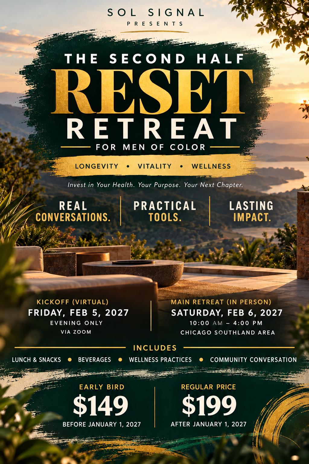 The Second Half RESET Retreat poster